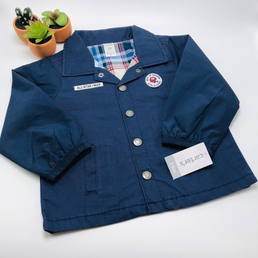 Carters Jacket Size 18 M / 24 M Navy Blue Cotton